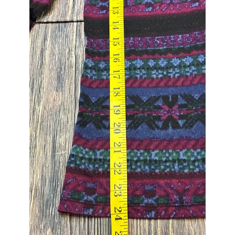 Lauren Ralph Lauren Sweater Womens Large Multicolor Boat Neck Pullover Top